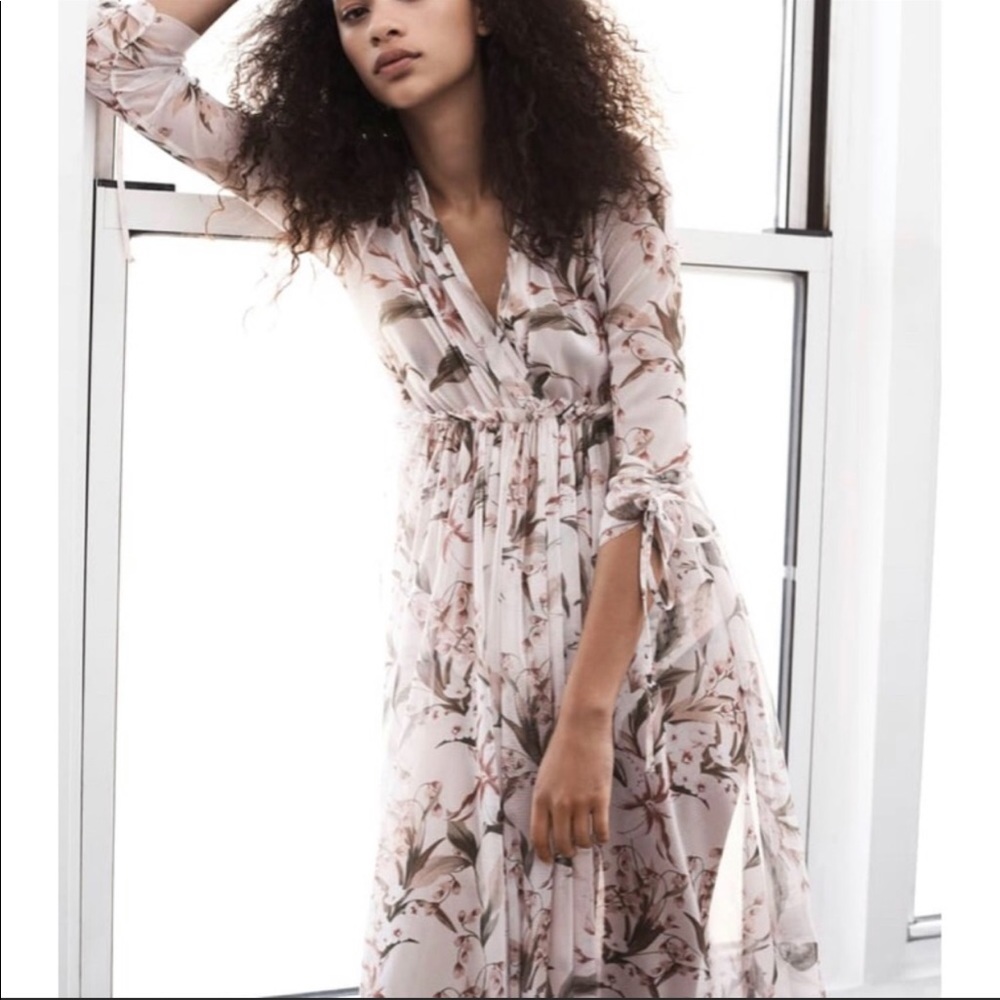 TOPSHOP Lily Floral Mesh Dress